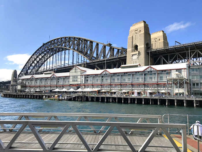 Bridge from wharves