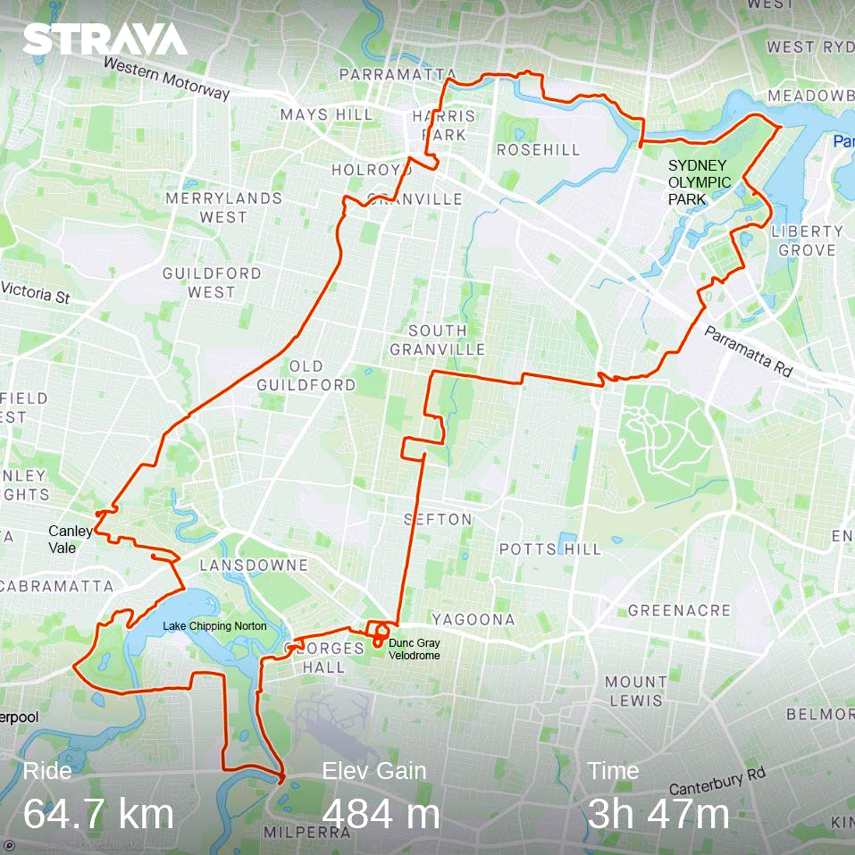 24 Olympic Park to Chipping Norton loop